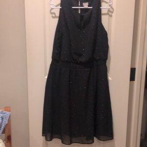 Chico’s Black sleeveless Dress w/ shimmer sparkly embellishments size XL(3)black